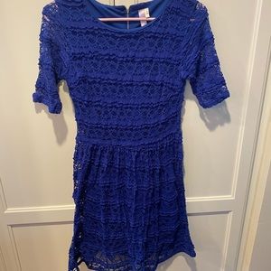 Blue lace dress